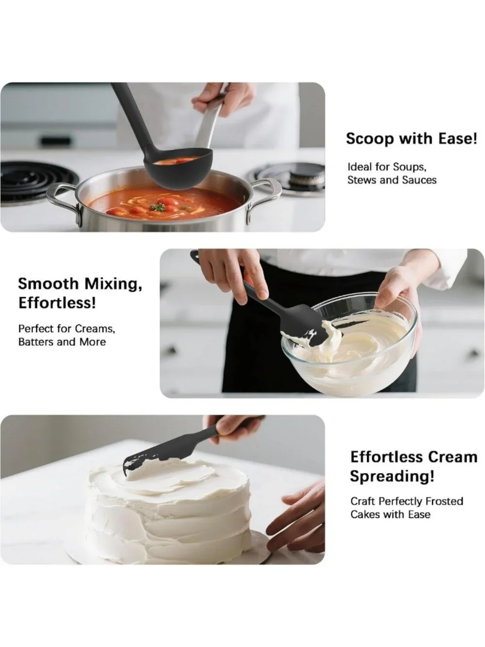 14-Piece Heat Resistant Silicone Cooking Utensils Set | BPA-Free, Dishwasher